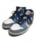 NIKEナイキ）の古着「Air Jordan1(エアジョーダン1)Mid SE / DN3706-401」｜ブルー×ホワイト