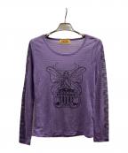 Hysteric Glamourヒステリックグラマー）の古着「LAVITATED GIRL Tシャツ/01251CL05」｜パープル