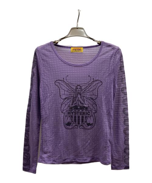 Hysteric Glamour（ヒステリックグラマー）Hysteric Glamour (ヒステリックグラマー) LAVITATED GIRL Tシャツ/01251CL05 パープル サイズ:Freeの古着・服飾アイテム