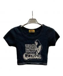 Hysteric Glamour（ヒステリックグラマー）の古着「SMOKING GIRL チビTシャツ/01241CT22」｜ブラック