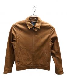POLO RALPH LAUREN（ポロ・ラルフローレン）の古着「ラムレザースウィングトップ」｜キャメル