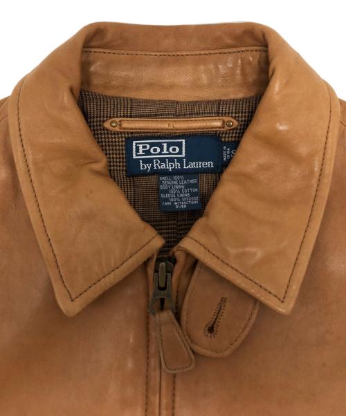POLO RALPH LAUREN（ポロ・ラルフローレン）POLO RALPH LAUREN (ポロ・ラルフローレン) ラムレザースウィングトップ キャメル サイズ:Sの古着・服飾アイテム