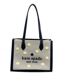 Kate Spade（ケイトスペード）の古着「エリーグランドスラムラージトート/KF512」｜ベージュ×ネイビー