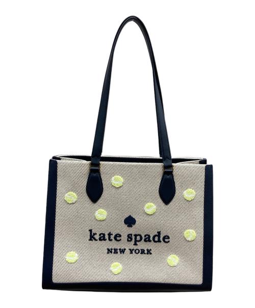 Kate Spade（ケイトスペード）Kate Spade (ケイトスペード) エリーグランドスラムラージトート/KF512 ベージュ×ネイビー サイズ:₋の古着・服飾アイテム