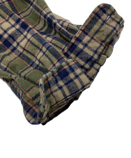 PENDLETON（ペンドルトン）PENDLETON (ペンドルトン) エルボーパッチ付チェックシャツ ネイビー×オリーブ サイズ:Lの古着・服飾アイテム