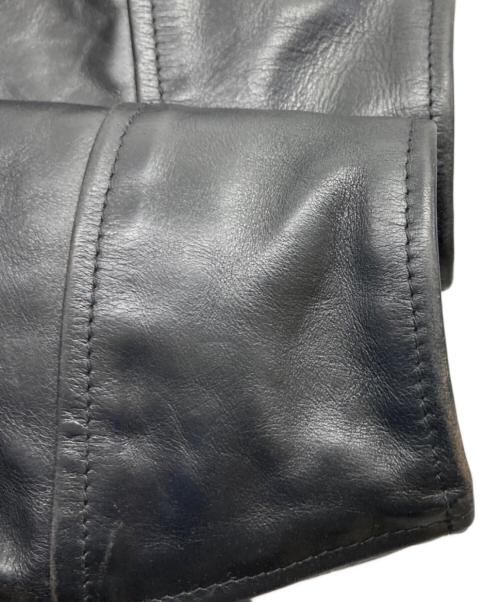 Aero LEATHER（エアロレザー）Aero LEATHER (エアロレザー) ホースハイドハーフベルトレザージャケット ブラック サイズ:38の古着・服飾アイテム