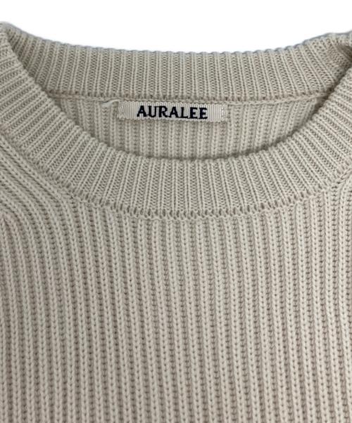 AURALEE（オーラリー）AURALEE (オーラリー) リブニットセーター/ABAP02RK ベージュ サイズ:3の古着・服飾アイテム