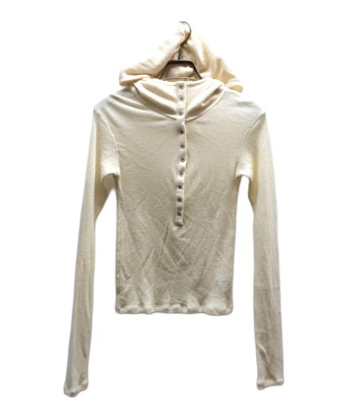 CLANE（クラネ）CLANE (クラネ) WOOL RIB HOODED TIGHT TOPS/19105-1152 ベージュ サイズ:1の古着・服飾アイテム