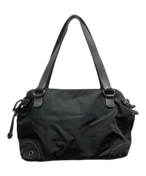 BURBERRY BLUE LABEL（バーバリー ブルー レーベル）BURBERRY BLUE LABEL (バーバリー ブルー レーベル) ナイロントートバッグ ブラックの古着・服飾アイテム