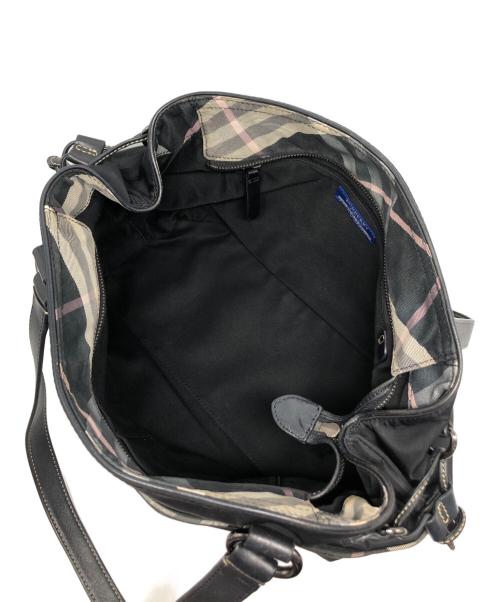 BURBERRY BLUE LABEL（バーバリー ブルー レーベル）BURBERRY BLUE LABEL (バーバリー ブルー レーベル) ナイロントートバッグ ブラックの古着・服飾アイテム