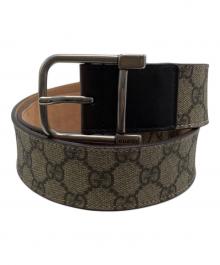 GUCCI（グッチ）の古着「GGスプリームレザーベルト / 256063・212956」｜ベージュ