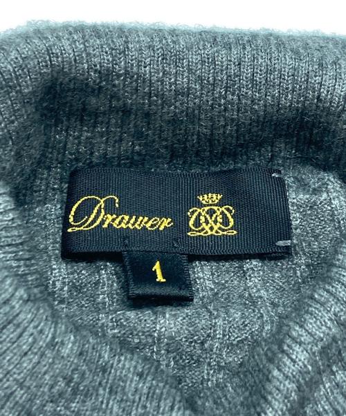 DRAWER（ドゥロワー）DRAWER (ドゥロワー) 18Gカシミアシルクリブタートルニット/6513-106-0582 グレー サイズ:1の古着・服飾アイテム
