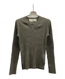 THE SHINZONE（ザ シンゾーン）の古着「MILITARY RIB KNIT PULLOVER/26SMSNI03」｜オリーブ