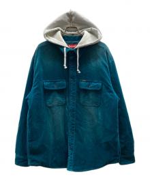 SUPREME（シュプリーム）の古着「Quilted Lined Hooded Velvet Shirt」｜ブルー