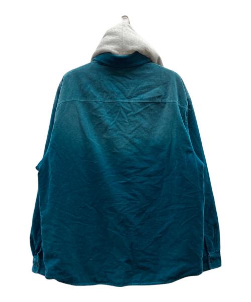 SUPREME（シュプリーム）SUPREME (シュプリーム) Quilted Lined Hooded Velvet Shirt ブルー サイズ:Lの古着・服飾アイテム