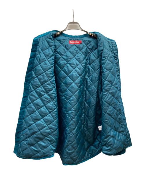 SUPREME（シュプリーム）SUPREME (シュプリーム) Quilted Lined Hooded Velvet Shirt ブルー サイズ:Lの古着・服飾アイテム