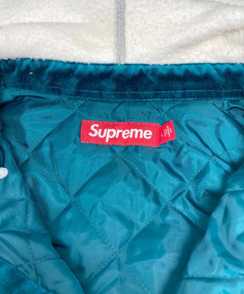 SUPREME（シュプリーム）SUPREME (シュプリーム) Quilted Lined Hooded Velvet Shirt ブルー サイズ:Lの古着・服飾アイテム