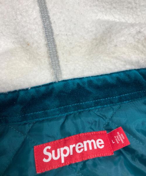 SUPREME（シュプリーム）SUPREME (シュプリーム) Quilted Lined Hooded Velvet Shirt ブルー サイズ:Lの古着・服飾アイテム
