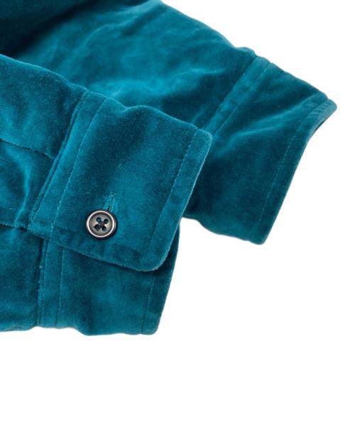 SUPREME（シュプリーム）SUPREME (シュプリーム) Quilted Lined Hooded Velvet Shirt ブルー サイズ:Lの古着・服飾アイテム