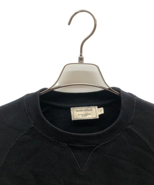 maison kitsune（メゾンキツネ）MAISON KITSUNE (メゾンキツネ) SWEAT SHIRT FOX HEAD PATCH / KMM-48630-B ブラック サイズ:Sの古着・服飾アイテム