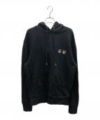 maison kitsuneメゾンキツネ）の古着「HOODIE DOUBLE FOX HEAD PATCH / EU00353KM0001」｜ブラック