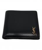 Saint Laurent Parisサンローランパリ）の古着「2つ折り財布 / ART610193」｜ブラック