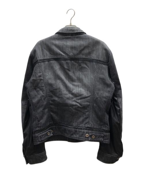 DOLCE & GABBANA（ドルチェ＆ガッバーナ）DOLCE & GABBANA (ドルチェ＆ガッバーナ) レザー切替ジャケット ブラック サイズ:30/44の古着・服飾アイテム