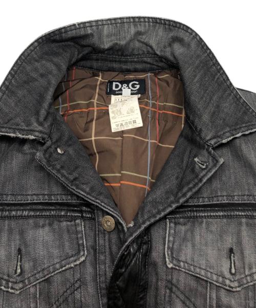 DOLCE & GABBANA（ドルチェ＆ガッバーナ）DOLCE & GABBANA (ドルチェ＆ガッバーナ) レザー切替ジャケット ブラック サイズ:30/44の古着・服飾アイテム