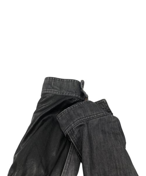 DOLCE & GABBANA（ドルチェ＆ガッバーナ）DOLCE & GABBANA (ドルチェ＆ガッバーナ) レザー切替ジャケット ブラック サイズ:30/44の古着・服飾アイテム