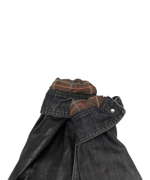 DOLCE & GABBANA（ドルチェ＆ガッバーナ）DOLCE & GABBANA (ドルチェ＆ガッバーナ) レザー切替ジャケット ブラック サイズ:30/44の古着・服飾アイテム