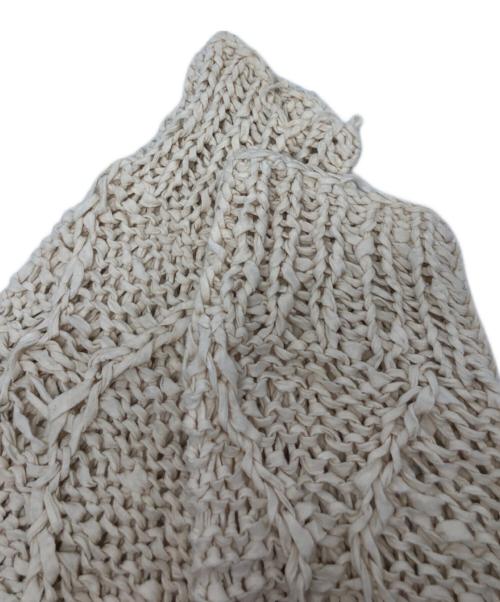 UNUSED（アンユーズド）UNUSED (アンユーズド) Gourd pattern hand-knitted crewneck sweater ホワイト サイズ:3の古着・服飾アイテム