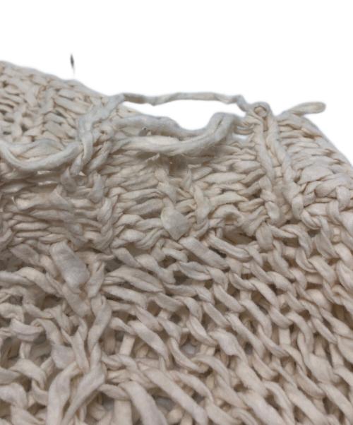 UNUSED（アンユーズド）UNUSED (アンユーズド) Gourd pattern hand-knitted crewneck sweater ホワイト サイズ:3の古着・服飾アイテム
