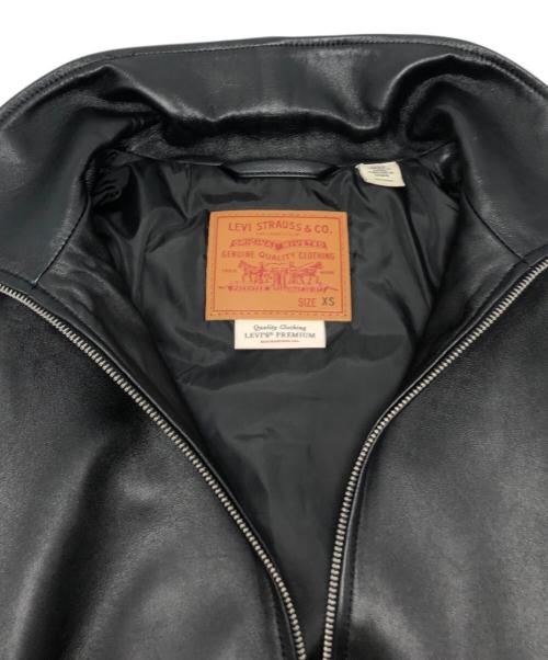 LEVI'S（リーバイス）LEVI'S (リーバイス) PREMIUM BLACK FULLZIP SPORTS LEATHER JACKET/005Z9-0000 ブラック サイズ:XSの古着・服飾アイテム