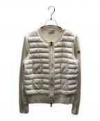 MONCLERモンクレール）の古着「ニット切替ダウンジャケット / J20939B51000」｜ホワイト