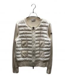 MONCLER（モンクレール）の古着「ニット切替ダウンジャケット / J20939B51000」｜ホワイト