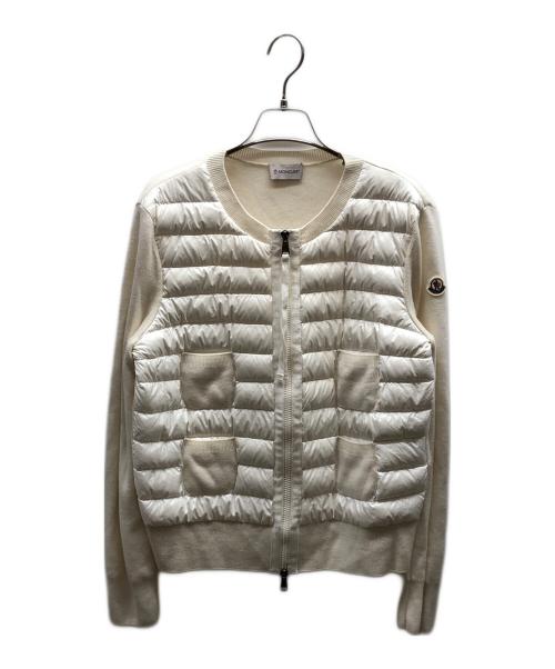 MONCLER（モンクレール）MONCLER (モンクレール) ニット切替ダウンジャケット / J20939B51000 ホワイト サイズ:Mの古着・服飾アイテム