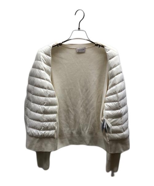 MONCLER（モンクレール）MONCLER (モンクレール) ニット切替ダウンジャケット / J20939B51000 ホワイト サイズ:Mの古着・服飾アイテム
