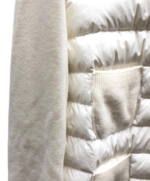 MONCLER（モンクレール）MONCLER (モンクレール) ニット切替ダウンジャケット / J20939B51000 ホワイト サイズ:Mの古着・服飾アイテム