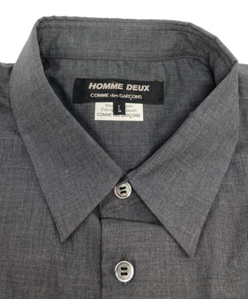 COMME des GARCONS HOMME DEUX（コムデギャルソン オム ドゥ）COMME des GARCONS HOMME DEUX (コムデギャルソン オム ドゥ) トラッカータイプ綿シャツ/DP-B051 グレー サイズ:Lの古着・服飾アイテム