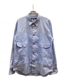 COMME des GARCONS HOMME DEUX（コムデギャルソン オム ドゥ）の古着「Blue Stripe Trucker Panel Shirt/DR-B024」｜スカイブルー