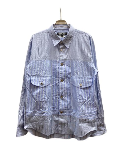 COMME des GARCONS HOMME DEUX（コムデギャルソン オム ドゥ）COMME des GARCONS HOMME DEUX (コムデギャルソン オム ドゥ) Blue Stripe Trucker Panel Shirt/DR-B024 スカイブルー サイズ:Mの古着・服飾アイテム