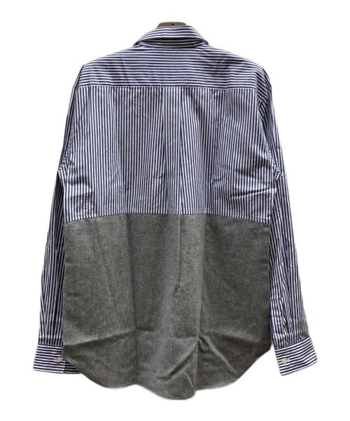 COMME des GARCONS HOMME DEUX（コムデギャルソン オム ドゥ）COMME des GARCONS HOMME DEUX (コムデギャルソン オム ドゥ) 切り替えストライプシャツ/DR-B030 ネイビー サイズ:Mの古着・服飾アイテム