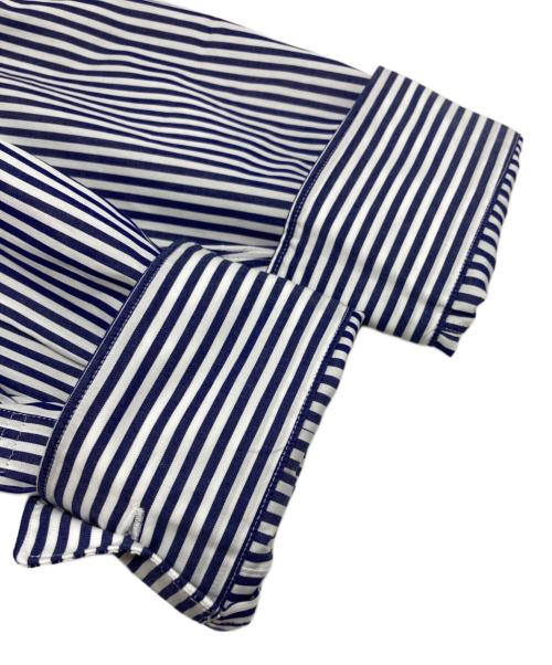 COMME des GARCONS HOMME DEUX（コムデギャルソン オム ドゥ）COMME des GARCONS HOMME DEUX (コムデギャルソン オム ドゥ) 切り替えストライプシャツ/DR-B030 ネイビー サイズ:Mの古着・服飾アイテム
