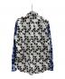 COMME des GARCONS HOMME DEUX (コムデギャルソン オム ドゥ) 袖切り替え柄シャツ/DR-B041 ブラック×ホワイト×ブルー サイズ:M：23000円
