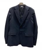 COMME des GARCONS HOMME DEUXコムデギャルソン オム ドゥ）の古着「ストライプカシミア混ジャケット/DR-J021」｜ネイビー