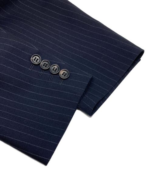 COMME des GARCONS HOMME DEUX（コムデギャルソン オム ドゥ）COMME des GARCONS HOMME DEUX (コムデギャルソン オム ドゥ) ストライプカシミア混ジャケット/DR-J021 ネイビー サイズ:Mの古着・服飾アイテム