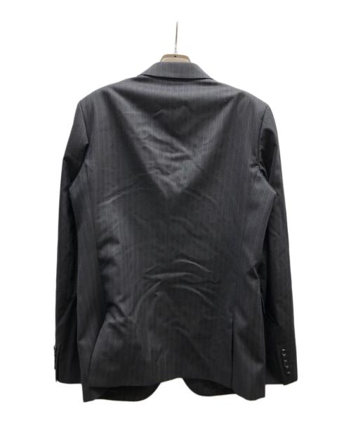 COMME des GARCONS HOMME DEUX（コムデギャルソン オム ドゥ）COMME des GARCONS HOMME DEUX (コムデギャルソン オム ドゥ) ドビーストライプ柄ウールジャケット/DR-J044 グレー サイズ:Mの古着・服飾アイテム