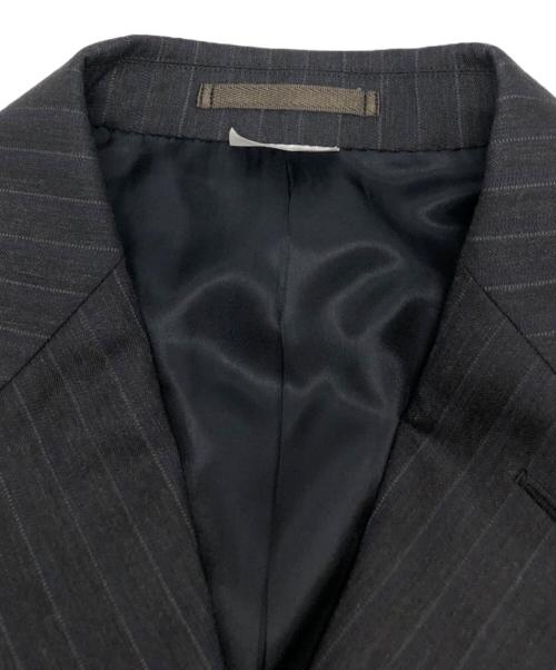 COMME des GARCONS HOMME DEUX（コムデギャルソン オム ドゥ）COMME des GARCONS HOMME DEUX (コムデギャルソン オム ドゥ) ドビーストライプ柄ウールジャケット/DR-J044 グレー サイズ:Mの古着・服飾アイテム