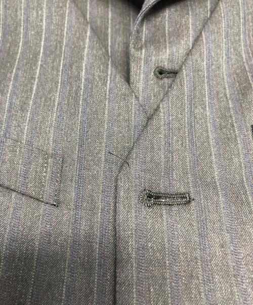 COMME des GARCONS HOMME DEUX（コムデギャルソン オム ドゥ）COMME des GARCONS HOMME DEUX (コムデギャルソン オム ドゥ) ドビーストライプ柄ウールジャケット/DR-J044 グレー サイズ:Mの古着・服飾アイテム