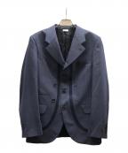 COMME des GARCONS HOMME DEUXコムデギャルソン オム ドゥ）の古着「ウールストライプデザインジャケット/DR-J033」｜ネイビー
